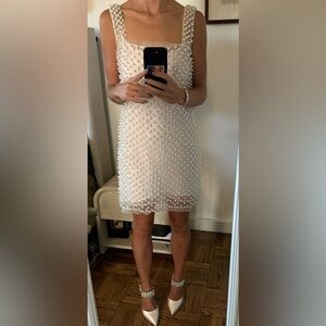 Loveshack Fancy Kayana Pearl Mini Dress